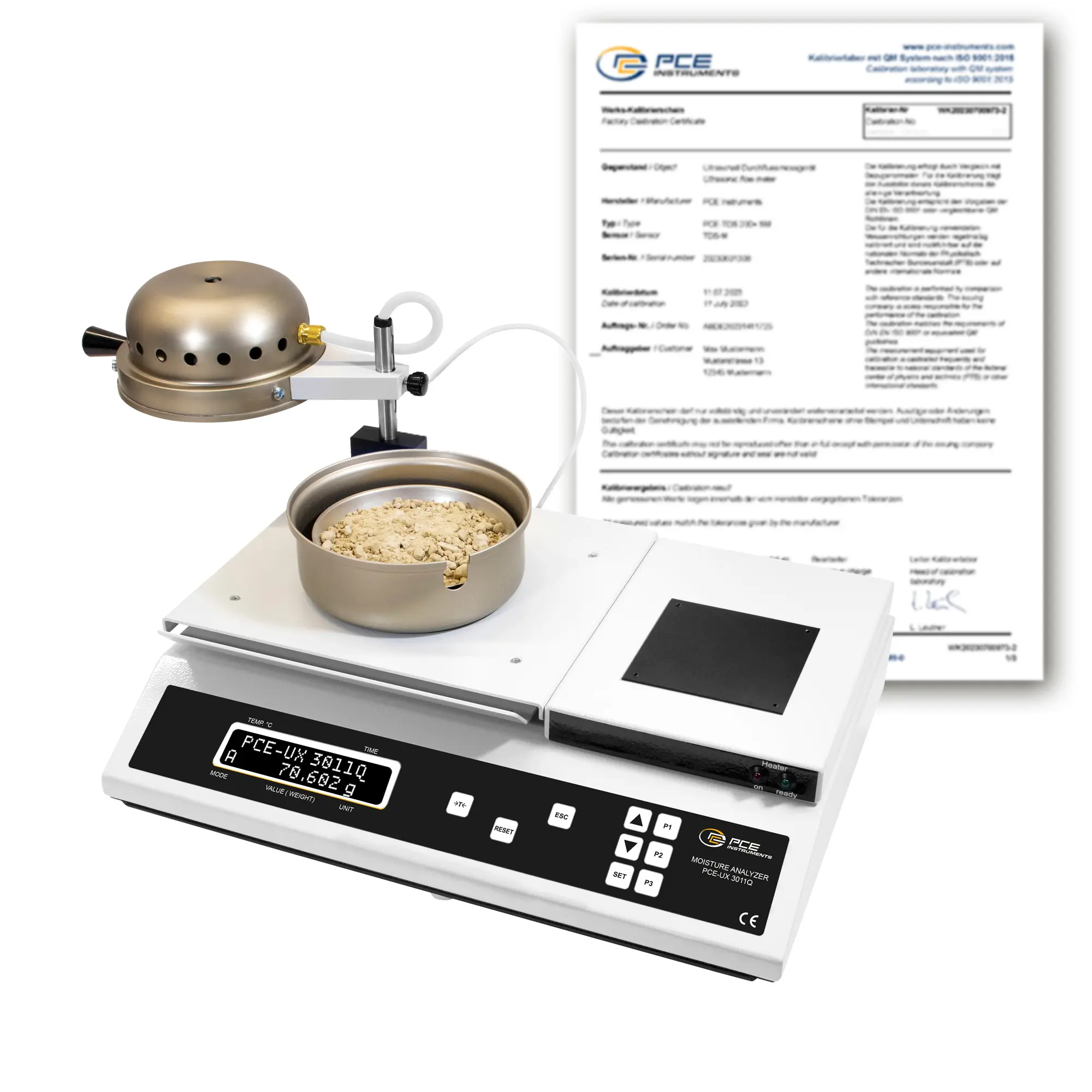 Absolute Moisture Meter PCE-UX 3011Q-ICA incl. ISO-Calibration Certificate Absolute Moisture Meter PCE-UX 3011Q-ICA incl. ISO-Calibration Certificate