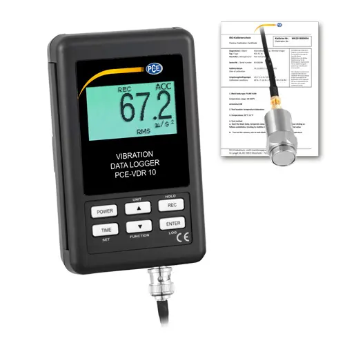 Accelerometer PCE-VDR 10-ICA incl. ISO Calibration Certificate Accelerometer PCE-VDR 10-ICA incl. ISO Calibration Certificate