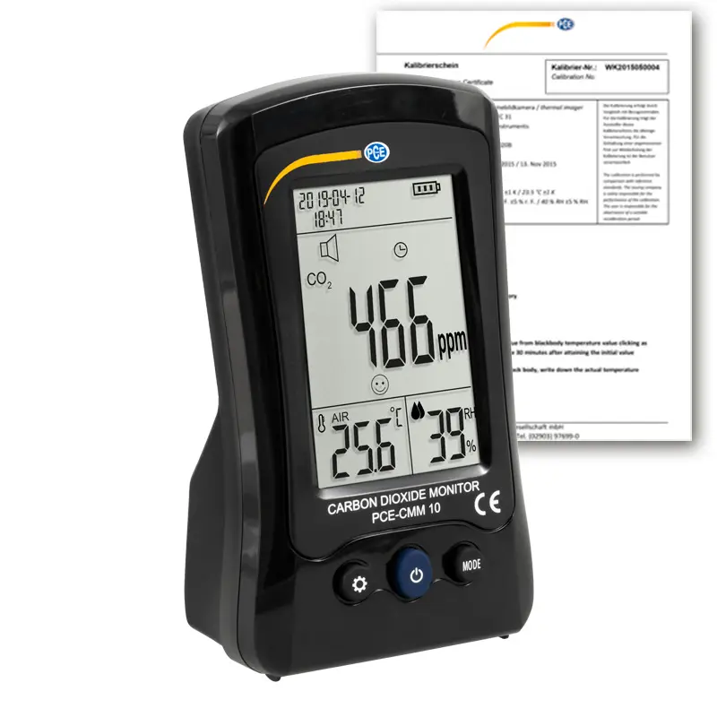 Aerosol measuring device PCE-CMM 10-ICA incl. ISO Calibration Certificate Aerosol measuring device PCE-CMM 10-ICA incl. ISO Calibration Certificate