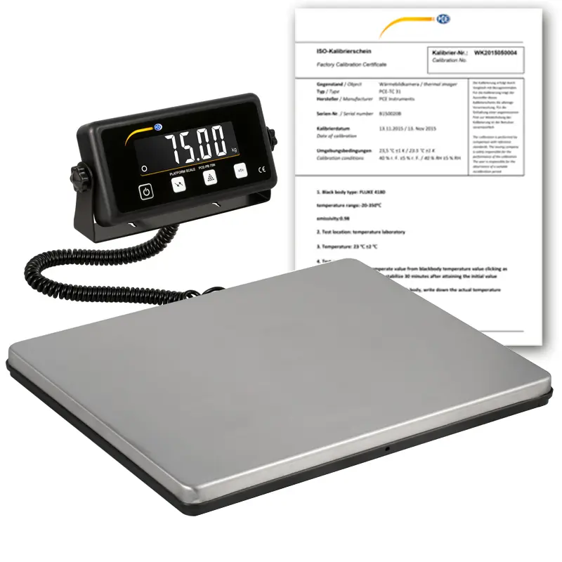Benchtop Scale PCE-PB 75N-ICA incl. ISO Calibration Certificate Benchtop Scale PCE-PB 75N-ICA incl. ISO Calibration Certificate