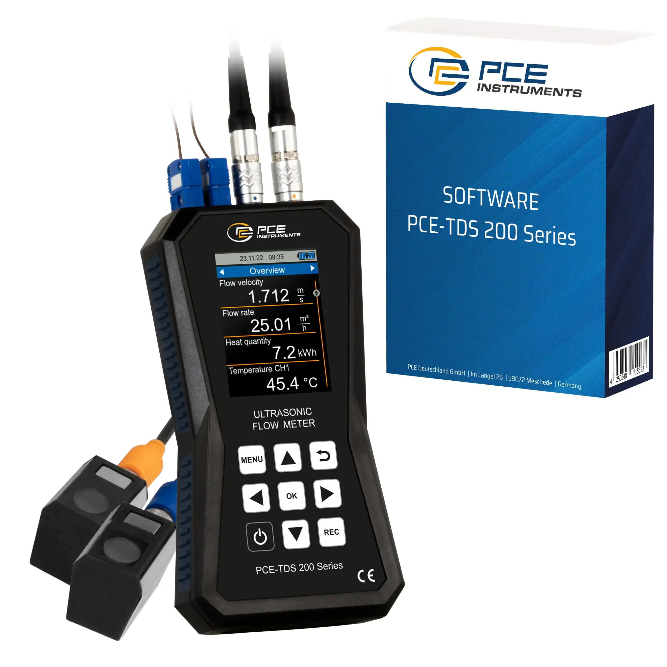 BTU Meter / Clamp on Heat meter PCE-TDS 200+ S-SW-KIT incl. software BTU Meter / Clamp on Heat meter PCE-TDS 200+ S-SW-KIT incl. software