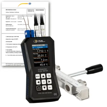BTU Meter / Clamp on Heat meter PCE-TDS 200+ SR-ICA incl. ISO-Calibration Certificate