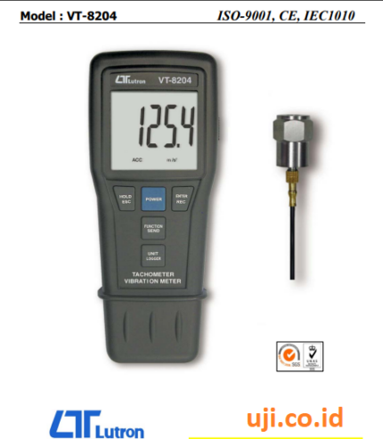 LUTRON VT8204 Vibration Meter/Tachometer – Alat Ukur Getaran Mesin
