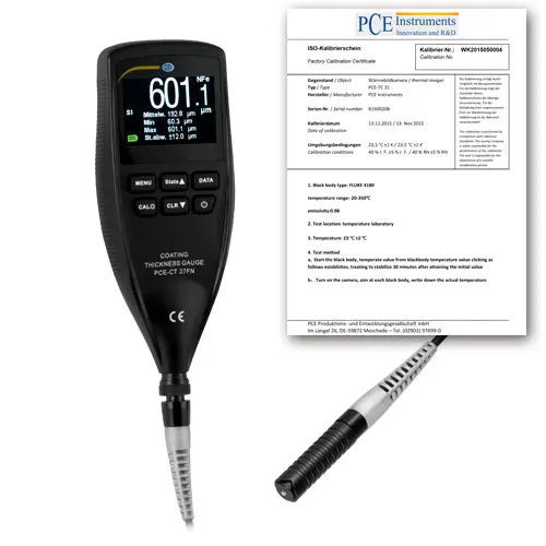 Car Measuring Device PCE-CT 27FN-ICA incl. ISO Calibration Certificate Car Measuring Device PCE-CT 27FN-ICA incl. ISO Calibration Certificate