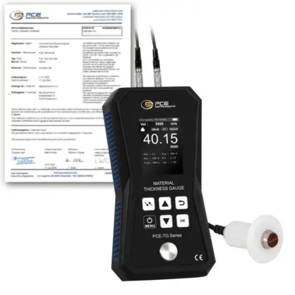 Condition Monitoring Ultrasonic Material Thickness Meter PCE-TG 150A HT-ICA incl. ISO-calibration certificate