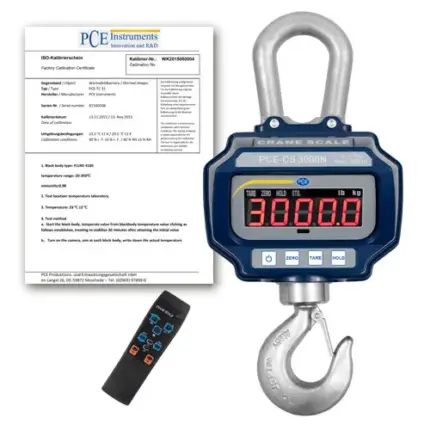 Crane Scale PCE-CS 3000N-ICA incl. ISO Calibration Certificate