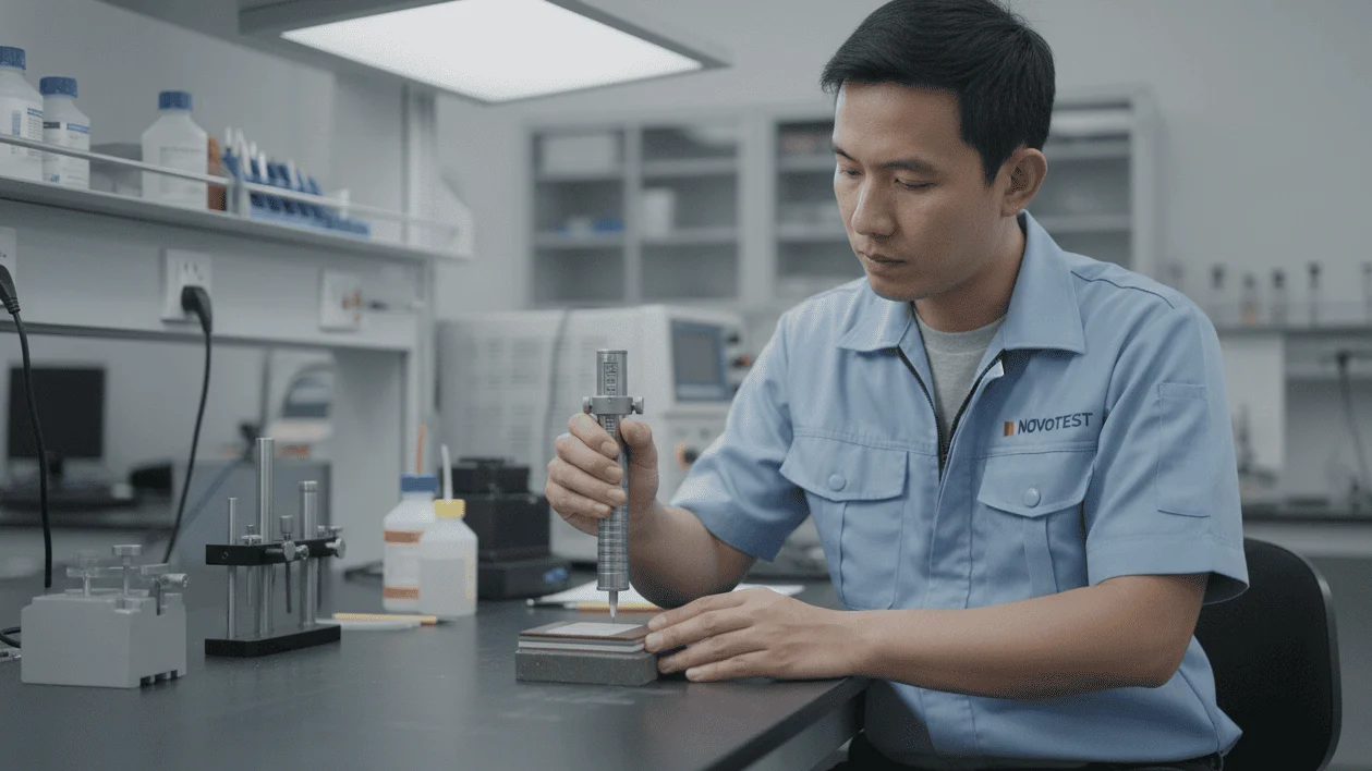 NOVOTEST TPP-1518 - alat penguji kekerasan gores pensil untuk lapisan cat otomotif