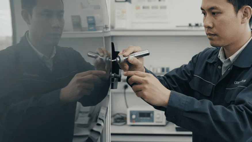 NOVOTEST TPP-1518 - alat uji kekerasan gores cat portabel dengan indikator dan stylus logam.