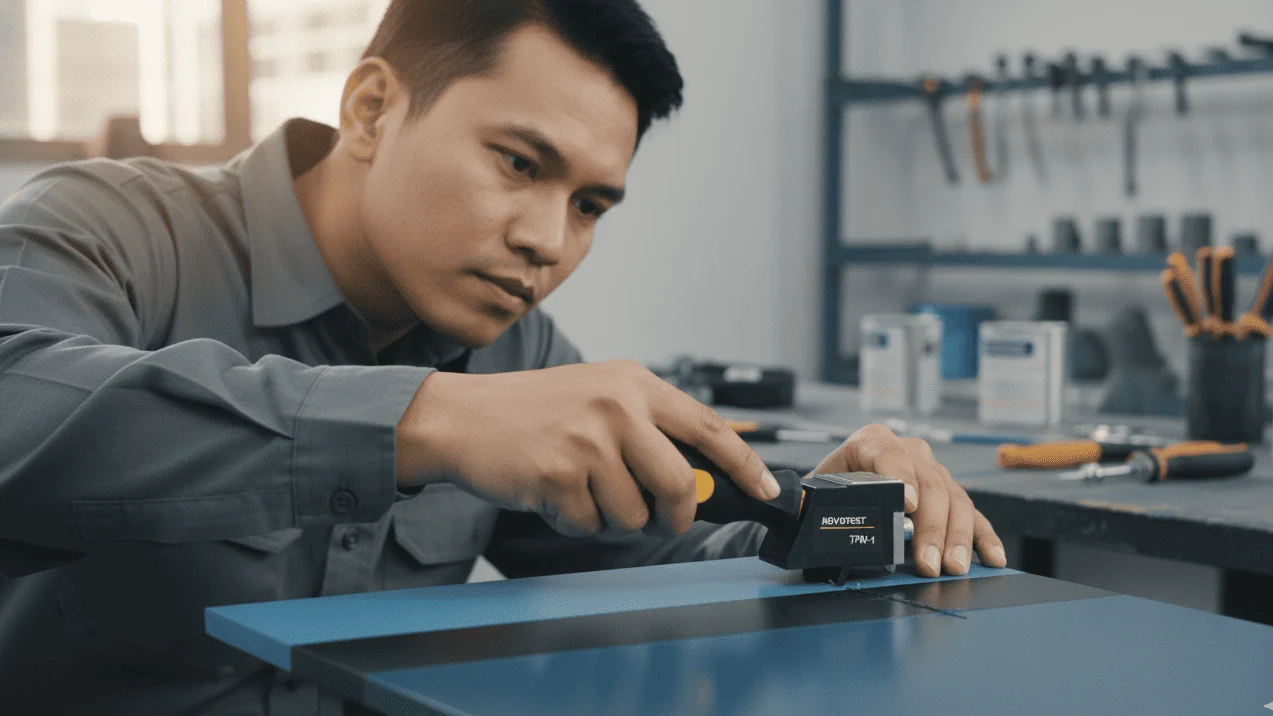 Coating Thickness Gauge NOVOTEST TPN-1 - Alat pengukur ketebalan coating dengan layar LCD dan pegangan ergonomis