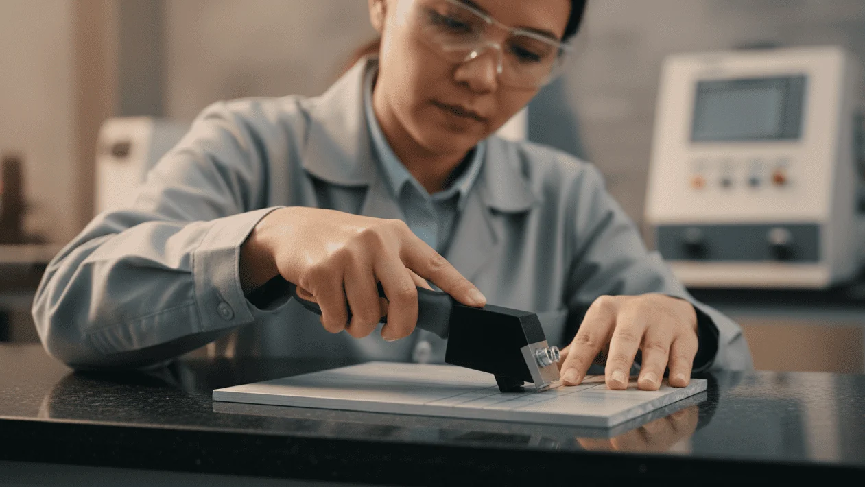 Cross Cut Adhesion Tester NOVOTEST AN-1 - alat penguji dengan mata pisau dan grid untuk mengukur ketahanan lapisan cat