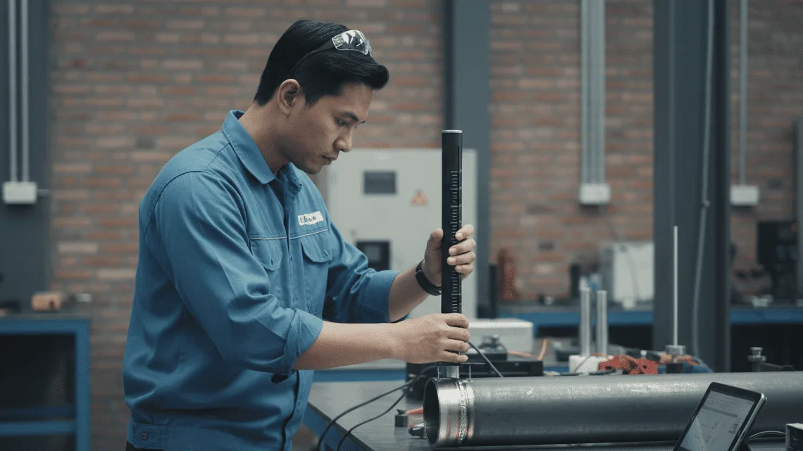 Pipe Impact Tester NOVOTEST STRIKE U1-4219 - alat portabel untuk uji impact coating pada girth weld pipa