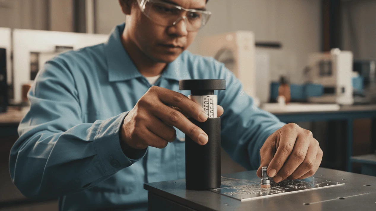Uji adhesi pada lapisan film menggunakan tensile adhesion tester novotest ac-1
