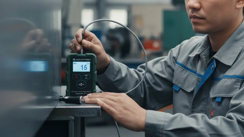Digital Surface Profile Gauge NOVOTEST SP-1M - alat ukur profil anchor baja digital dengan layar