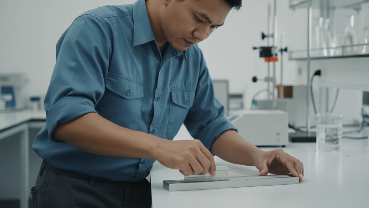 Grindometer NOVOTEST GD-1 - alat uji kehalusan partikel dengan skala presisi untuk coating.