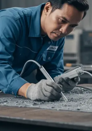 Probe F-0.3 Novotest - alat ukur ketebalan coating dengan akurasi ±1µm+2% untuk permukaan kasar.