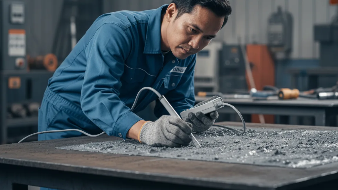 Probe F-0.3 Novotest - alat ukur ketebalan coating dengan akurasi ±1µm+2% untuk permukaan kasar.
