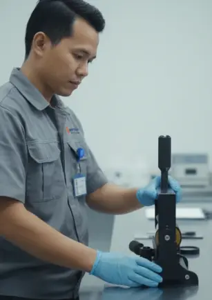 Alat Uji Bending Coating NOVOTEST BEND IK - tampilan alat uji elastisitas coating berbentuk kerucut untuk permukaan lengkung.