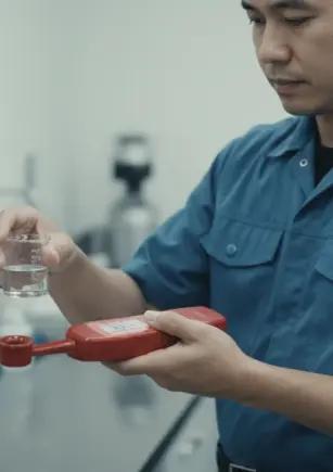 Aqua-Boy GMK 545A - Alat ukur kadar garam digital portabel dengan layar LCD, tombol, dan probe.