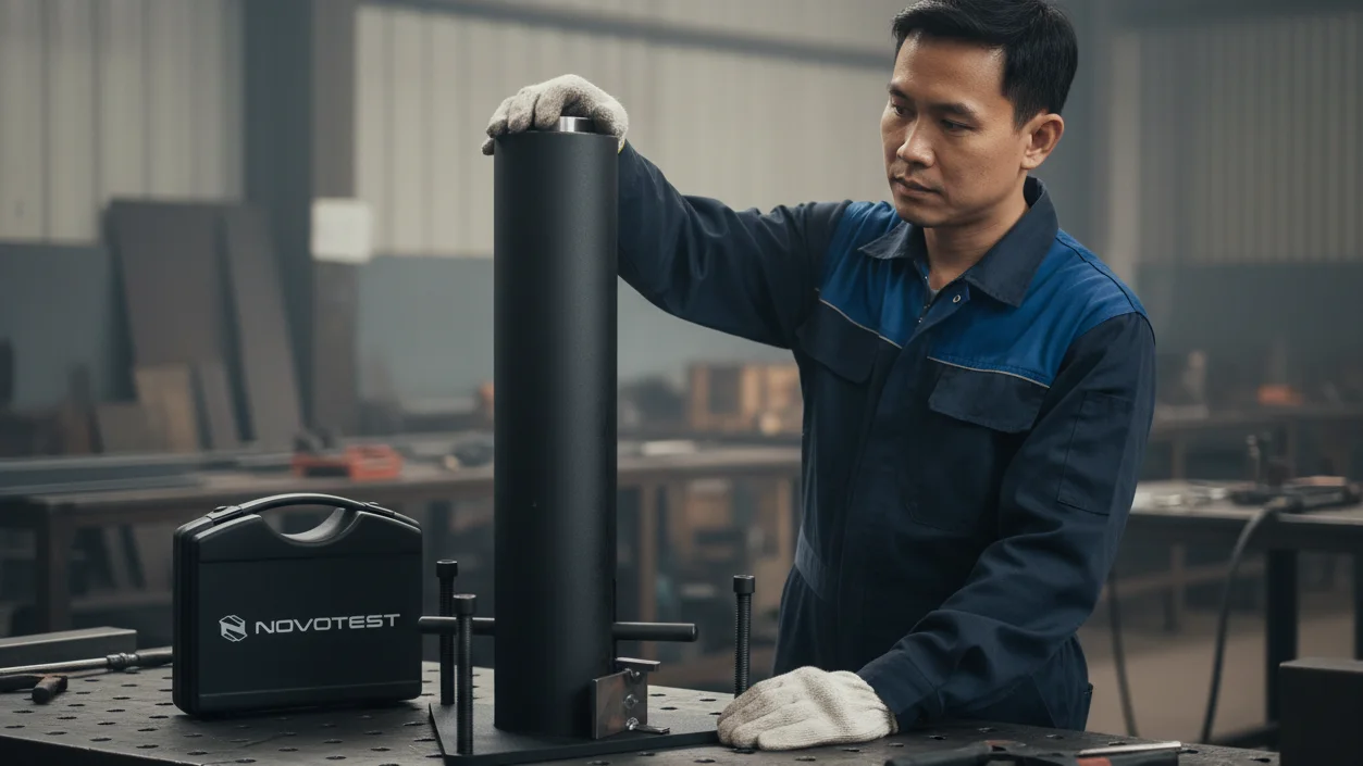 NOVOTEST STRIKE-U30630 - alat uji impact untuk quality control pengelasan dan deteksi defect welding.