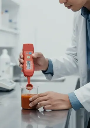 Aqua-Boy GMK 545A - Alat ukur kadar garam digital dengan layar LCD dan probe untuk mengukur salinitas kadar garam pada produk saus