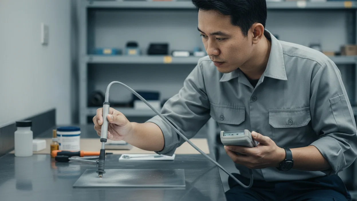 Coating Thickness Gauge Probe F-5 - probe ukur ketebalan lapisan dengan ujung sensor