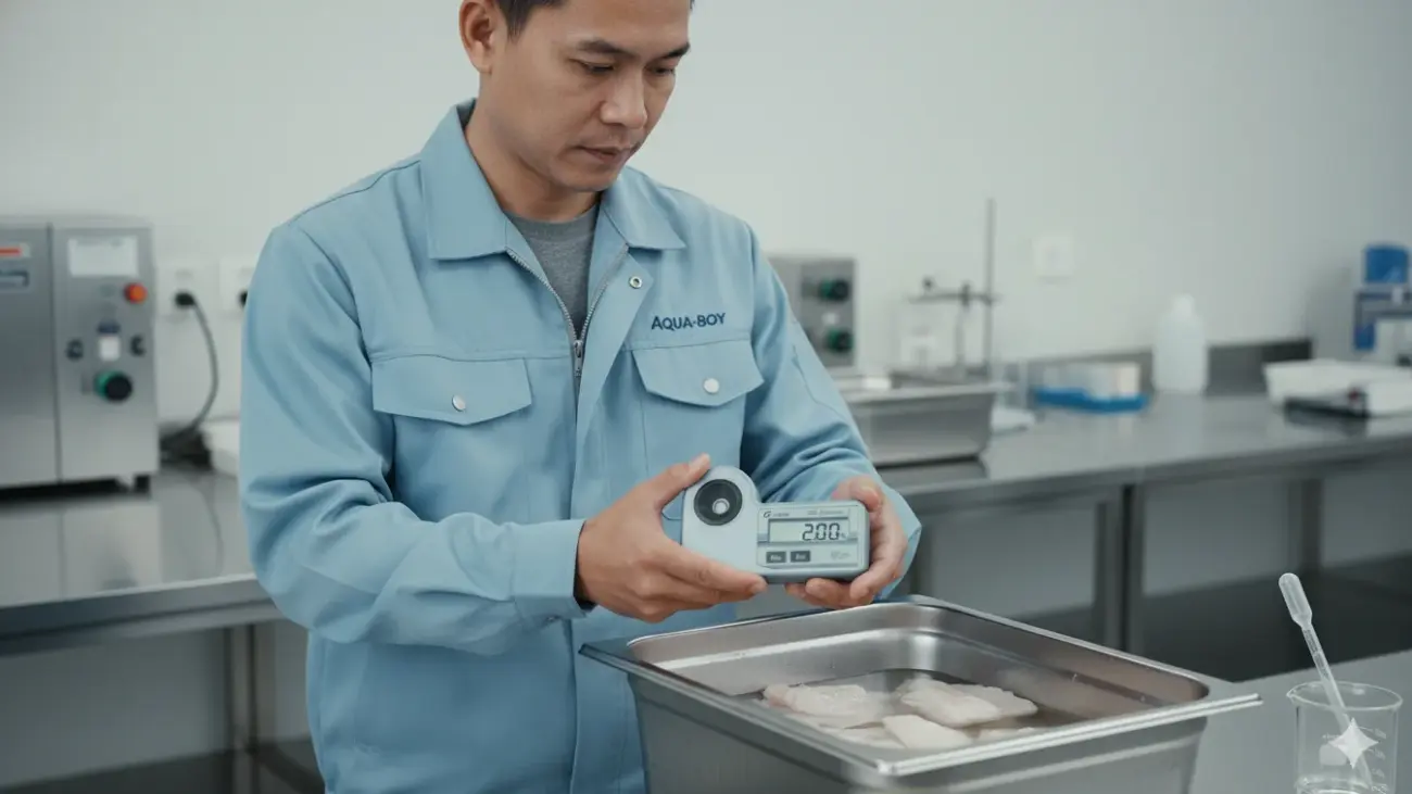 Aqua-Boy GMK SALT A11 – Alat ukur kadar garam digital dengan probe dan layar untuk brine & ikan asap
