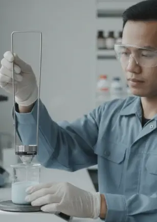 Submersible Viscosity Flow Cup NOVOTEST VZ-246P - Cawan logam dengan gagang untuk uji viskositas cat secara submersible.