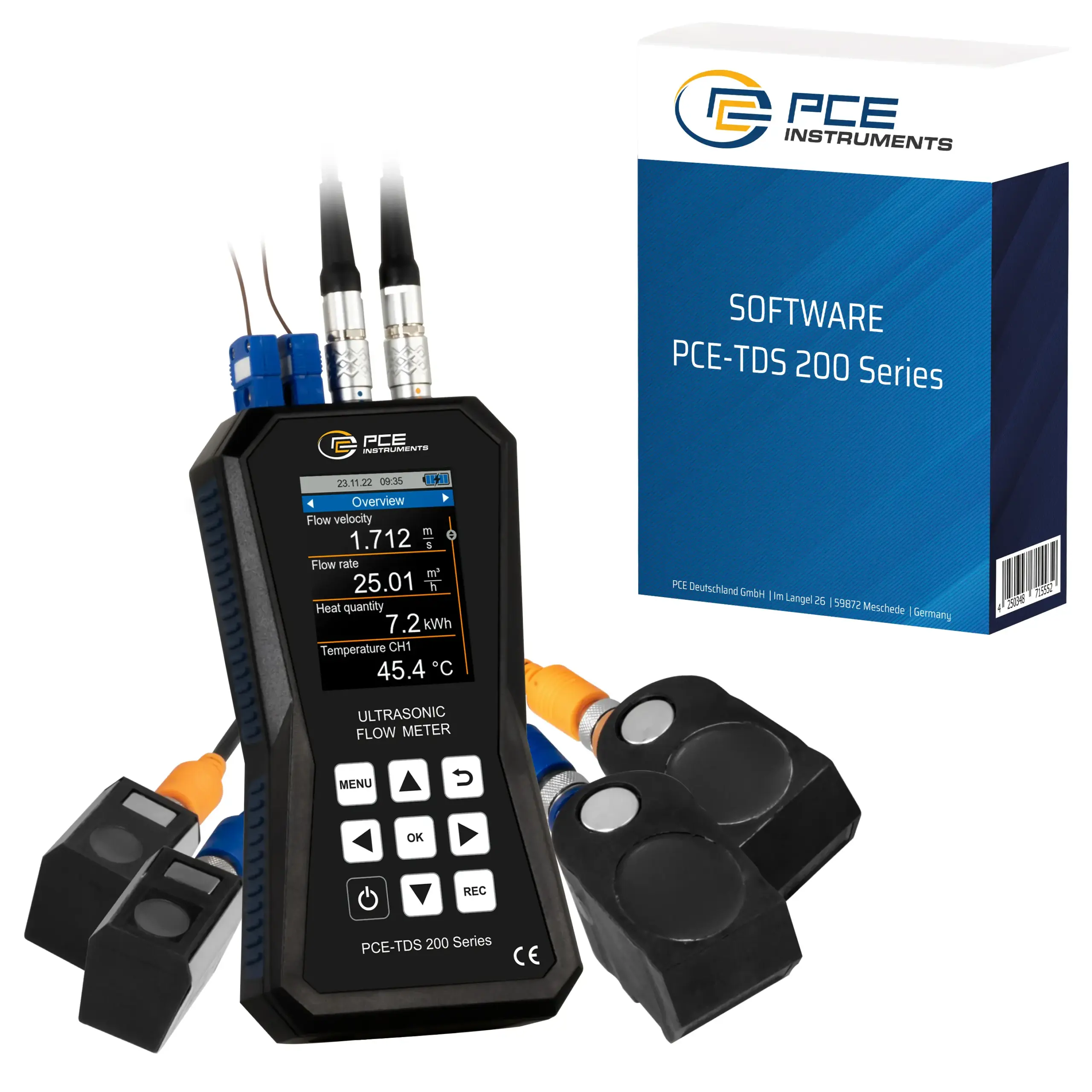 pce-instruments-portable-ultrasonic-flow-meter-pce-tds-200-sm-sw-kit-incl.-software-6359133_4175169.webp Portable Ultrasonic Flow Meter PCE-TDS 200+ SM-SW-KIT - Image 1